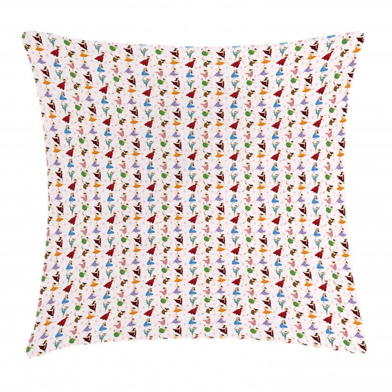 Kids Dancer Girls Colorful Pillow Cover