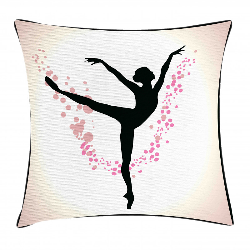 Woman Dancer Color Spots Pillow Cover