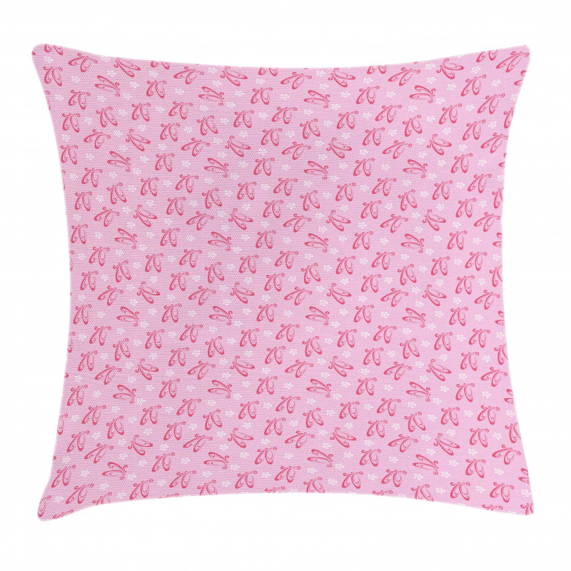 Pointe Shoes with Flowers Pillow Cover