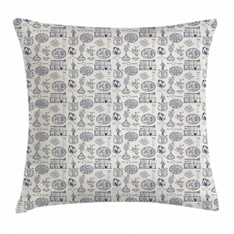 Sketch Art Laboratory Objects Pillow Cover