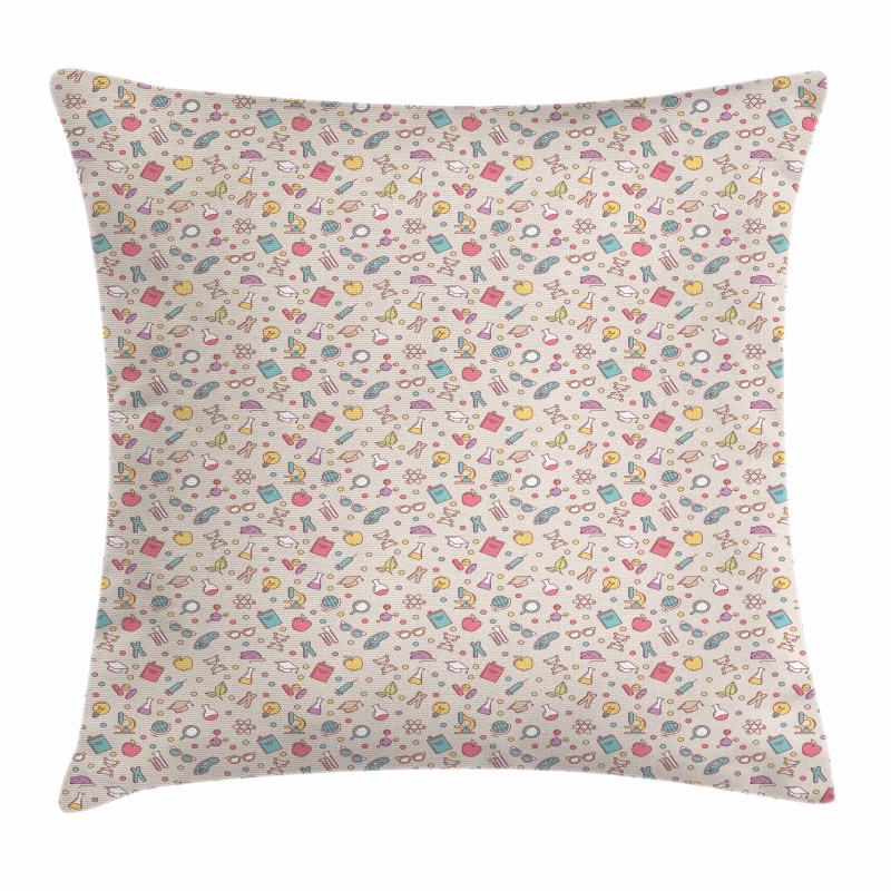 Colorful Science Research Tools Pillow Cover
