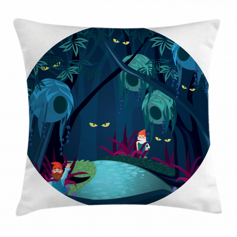 Scary Eyes Deep in the Forest Pillow Cover