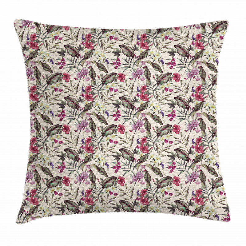 Exotic Aloha Hibiscus Pillow Cover