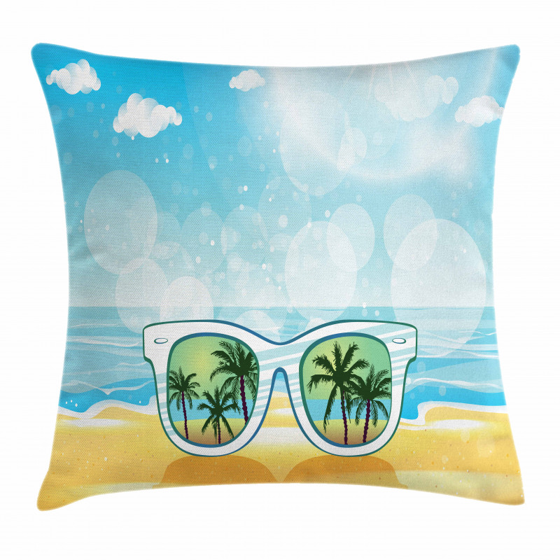 Sunglasses Reflection Tree Pillow Cover