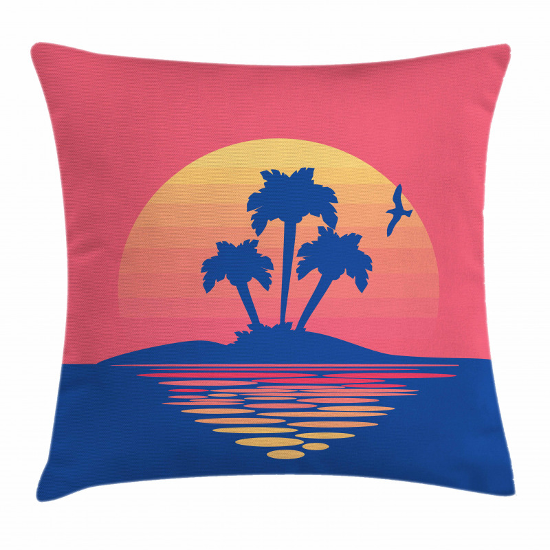 Tropical Land Horizon Pillow Cover