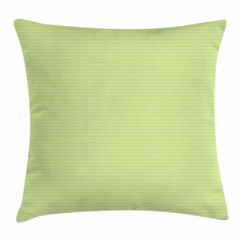 Zigzag Lines in Green Tones Pillow Cover