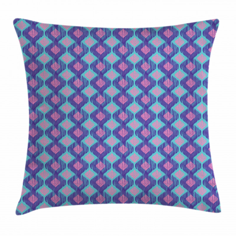 Tribal Abstract Ogee Shapes Pillow Cover