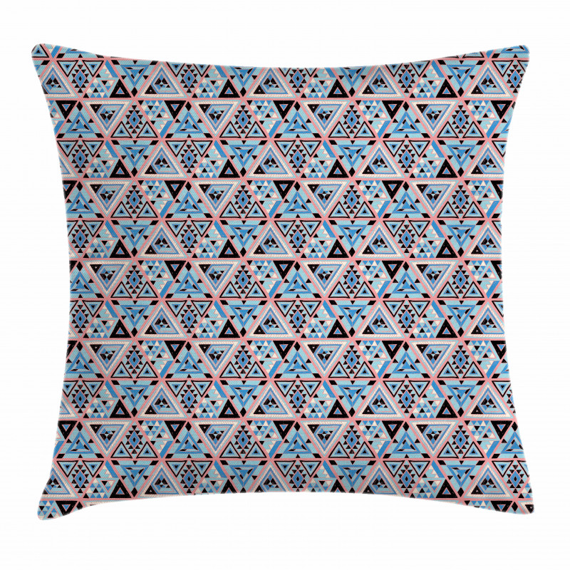 Folkloric Hipster Triangles Pillow Cover