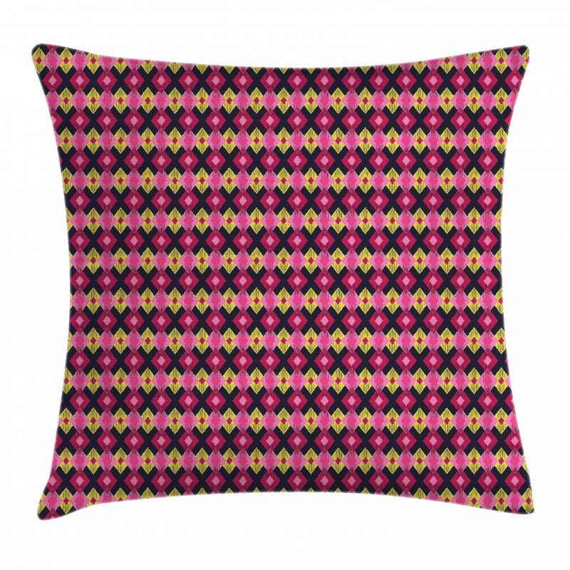 Bohemian Style Diamond Motifs Pillow Cover