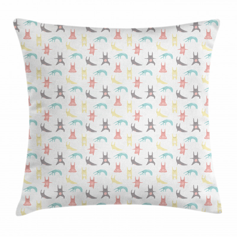 Bunnies Doing Yoga Poses Pillow Cover