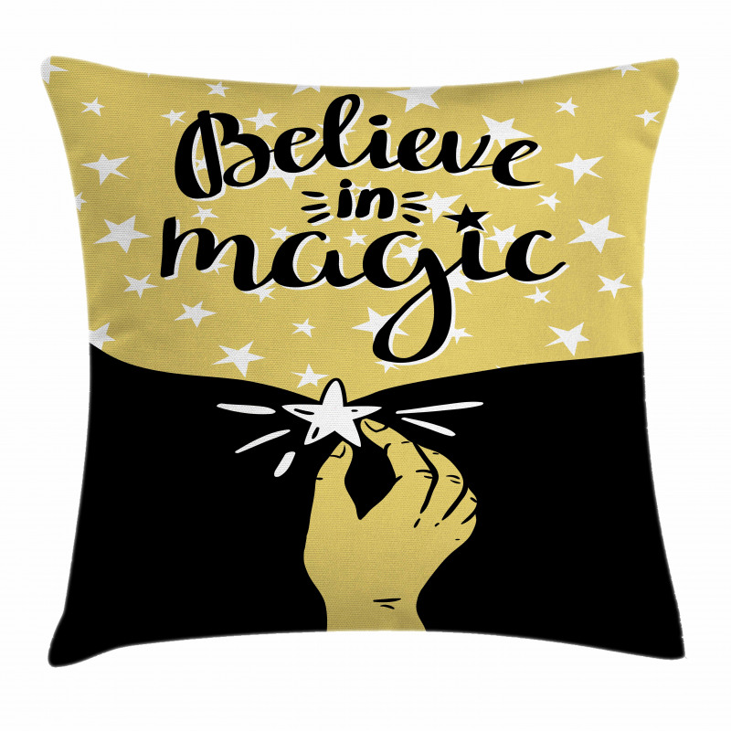 Believe in Magic Lettering Pillow Cover