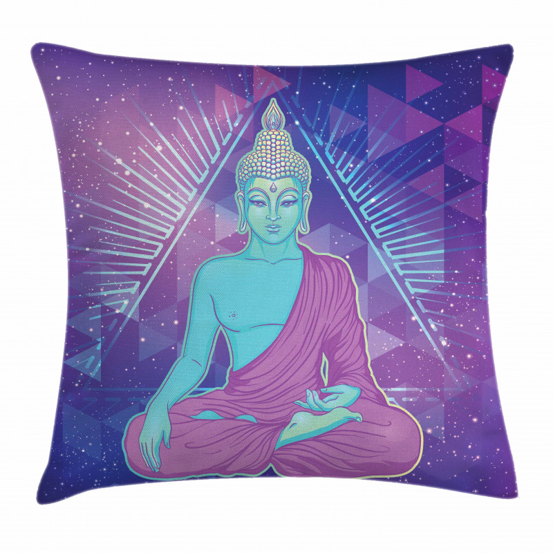 Meditating in Space Pillow Cover