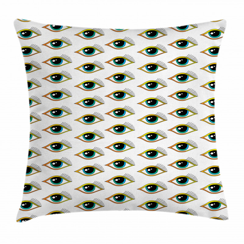 Pictogram Style Pattern Pillow Cover
