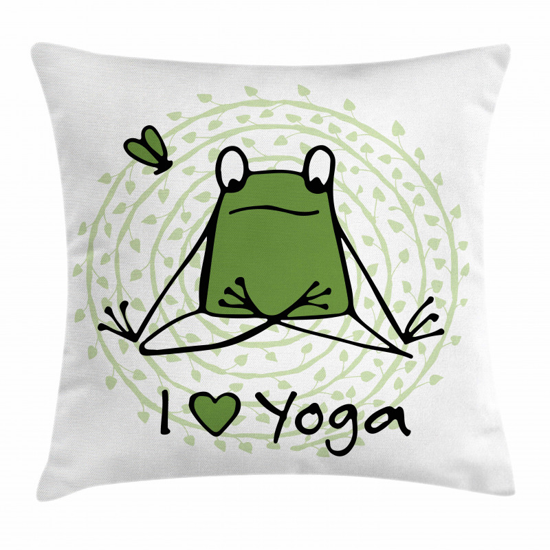 I Love Yoga Words Pillow Cover