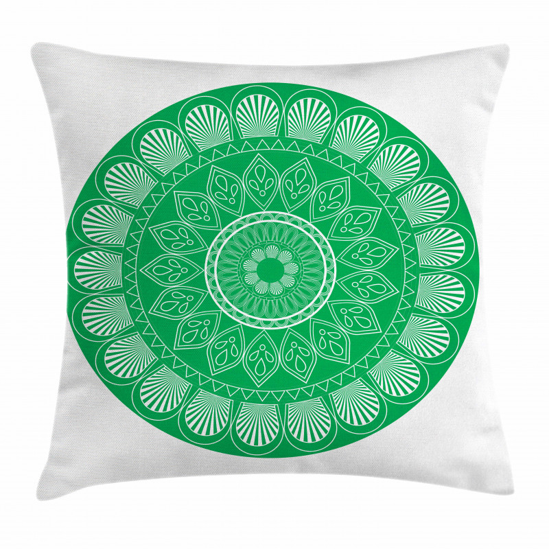 Oriental Flower Motif Pillow Cover