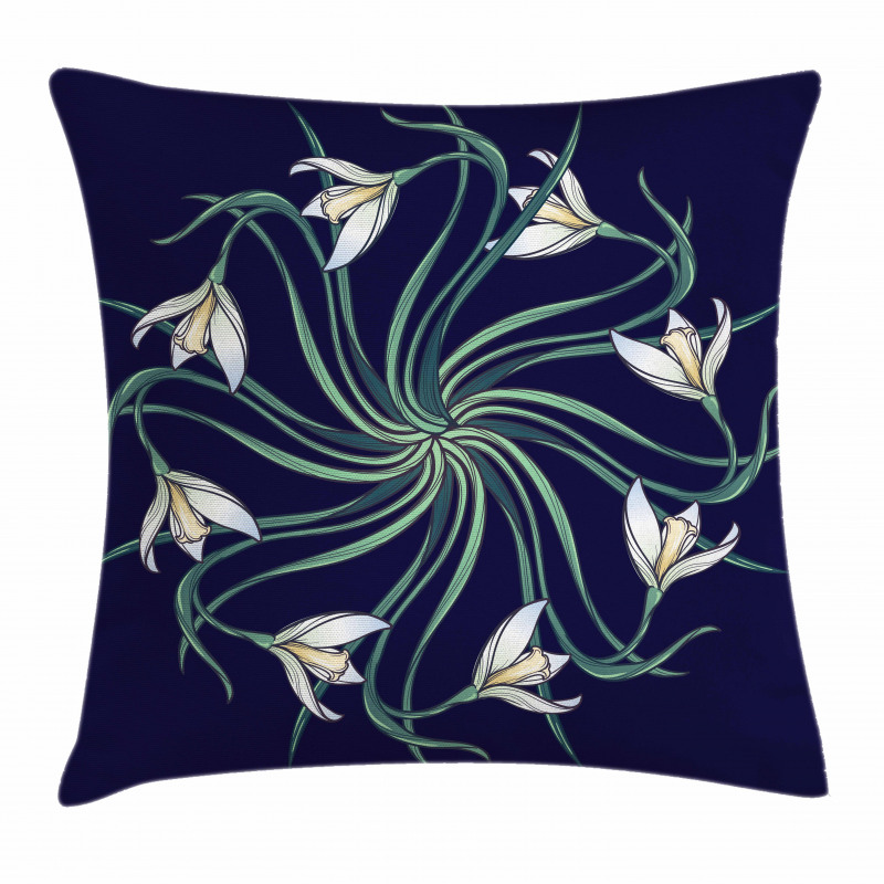 Art Nouveau Floral Design Pillow Cover