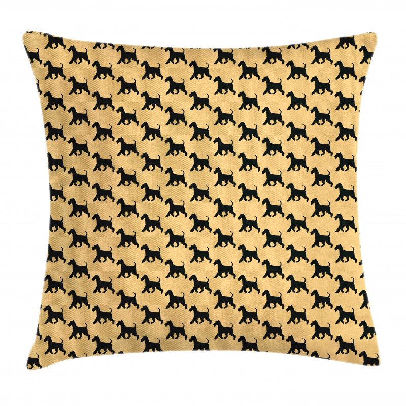 Playing Terrier Friends Pillow Cover
