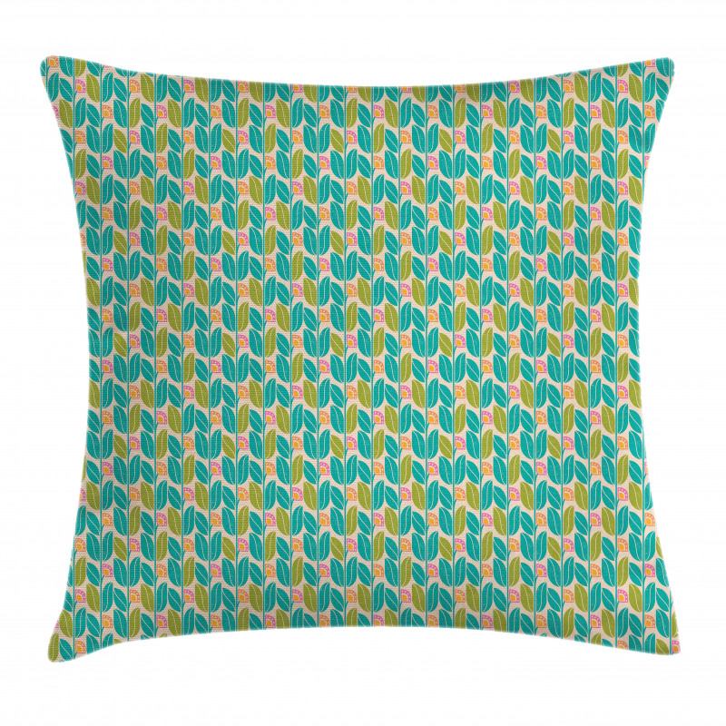 Geometric Botany Pattern Pillow Cover