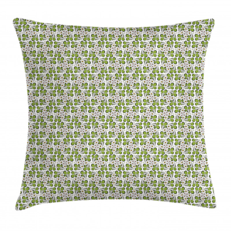 Botanical Ornament of Leaves Pillow Cover