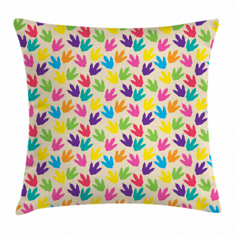 Dinosaur Footprints Pillow Cover