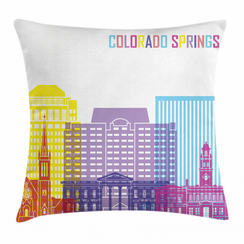 Colorful Urban City Sky Pillow Cover