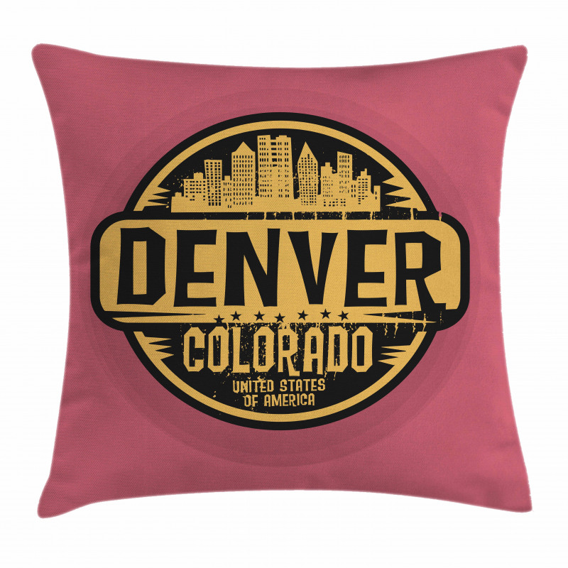 Denver Grunge Urban City Pillow Cover