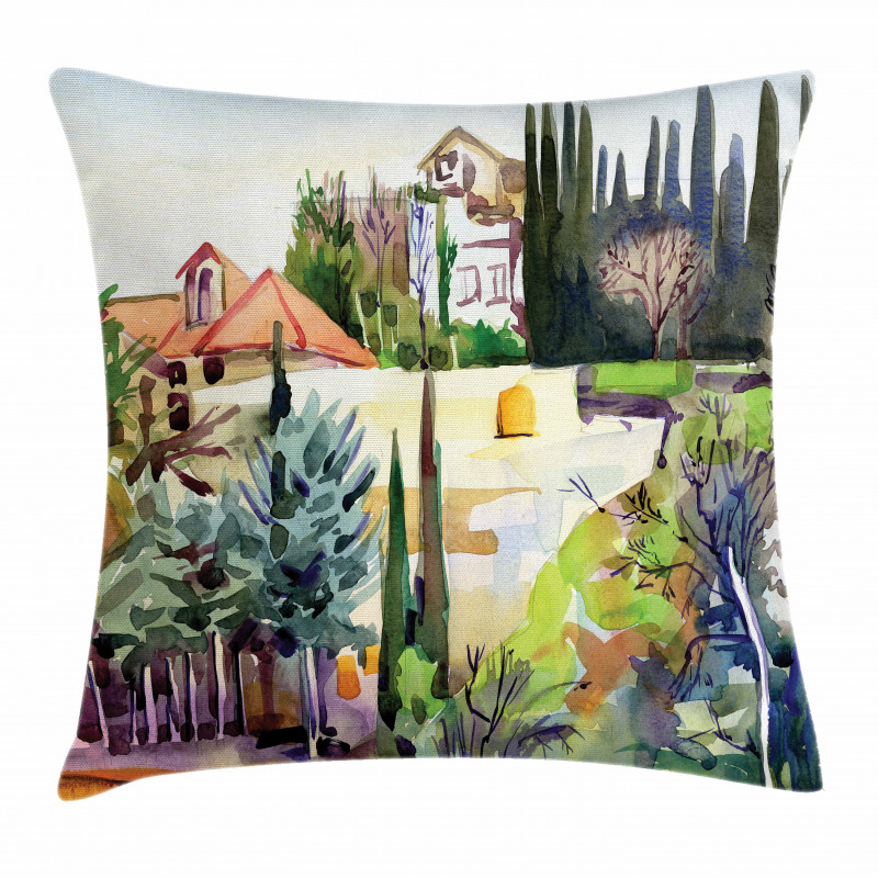 Tuscany Village Scenery Pillow Cover