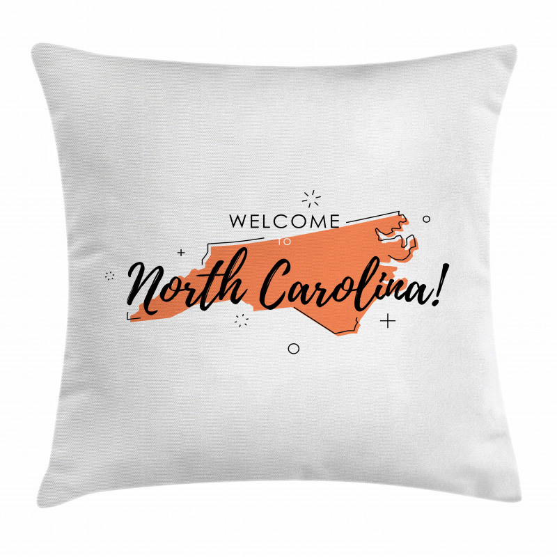 Welcome Sign USA Map Pillow Cover