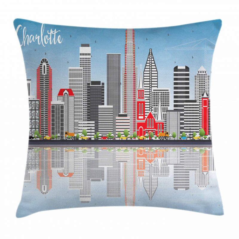 Charlotte Skyline Pillow Cover