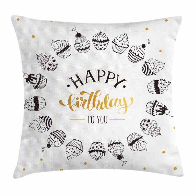 Happy Birthday to You Words Pillow Cover