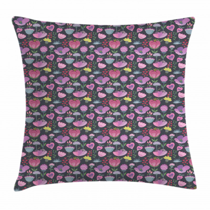 Spring Garden Flowers Pillow Cover