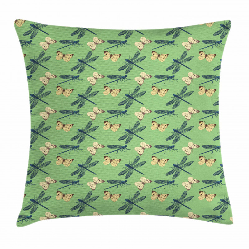 Insects and Butterflies Pillow Cover