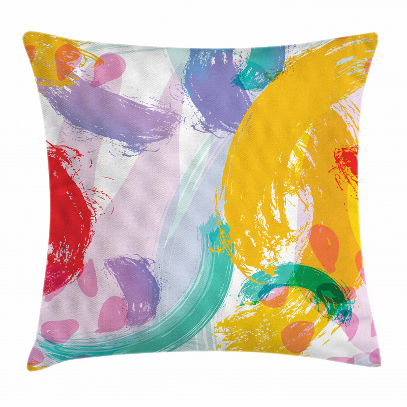 Watercolor Brushstrokes Pillow Cover