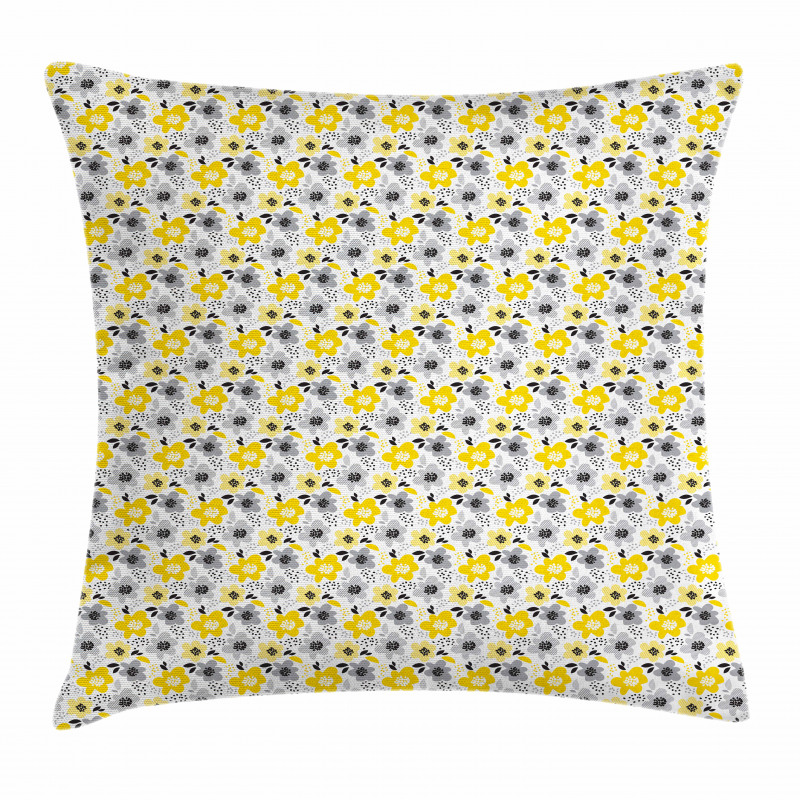 Modern and Abstract Flowers Pillow Cover