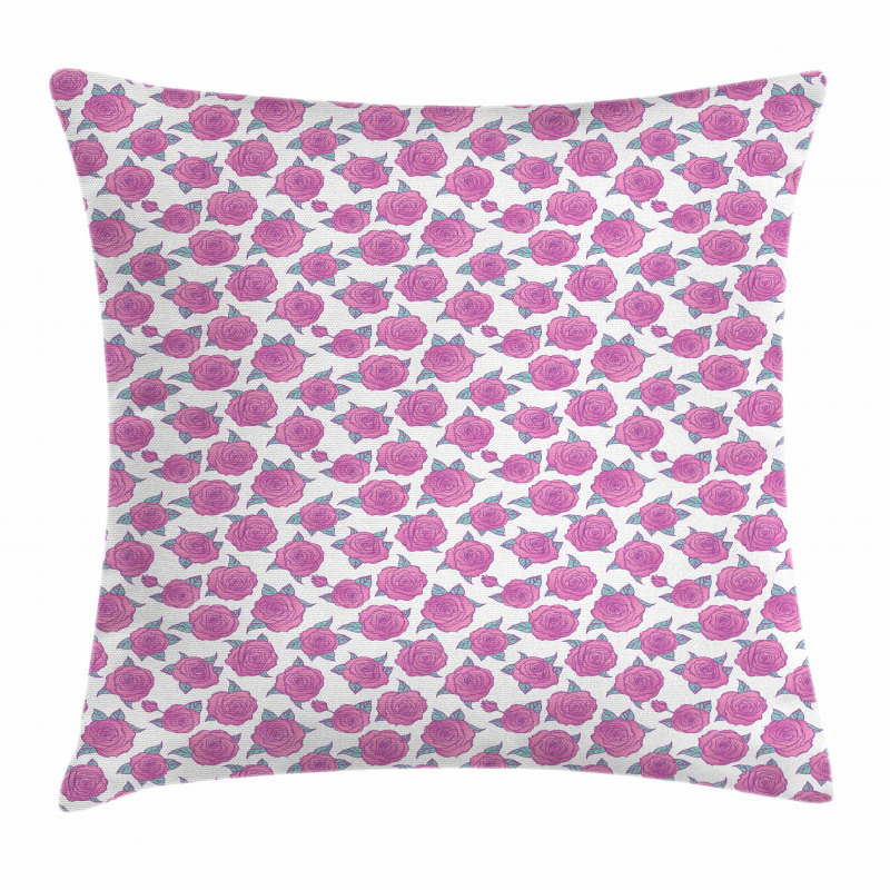Blossoming Romantic Bouquet Pillow Cover