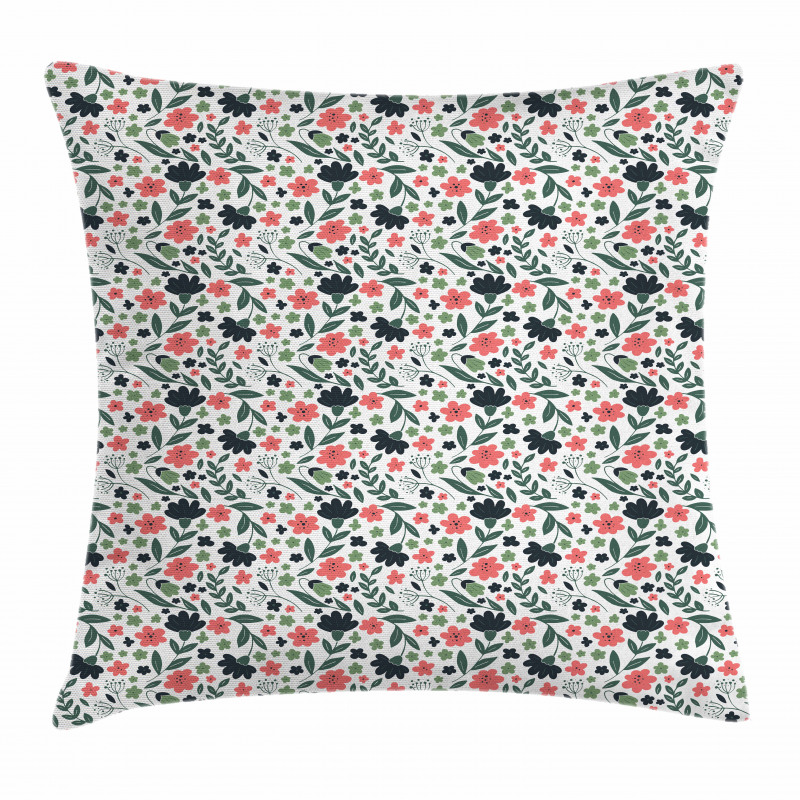 Colorful Abstract Botanical Pillow Cover