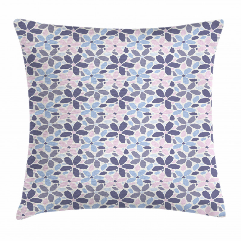 Polygonal Pastel Tone Petals Pillow Cover