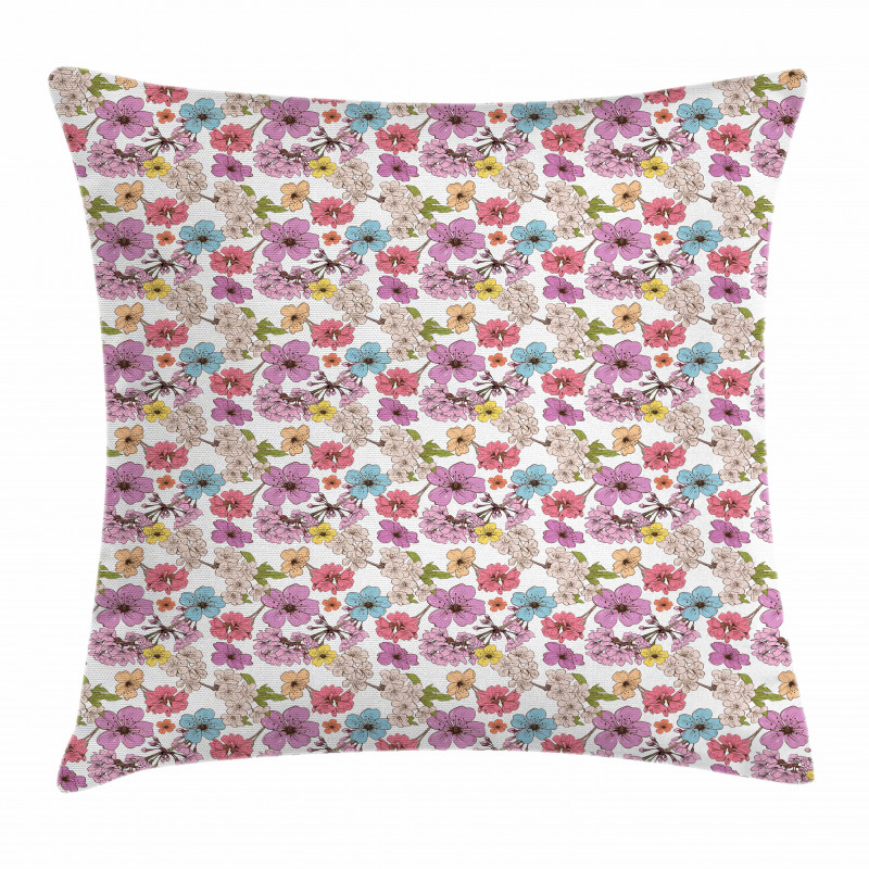 Burgeoning Apple Flowers Pillow Cover