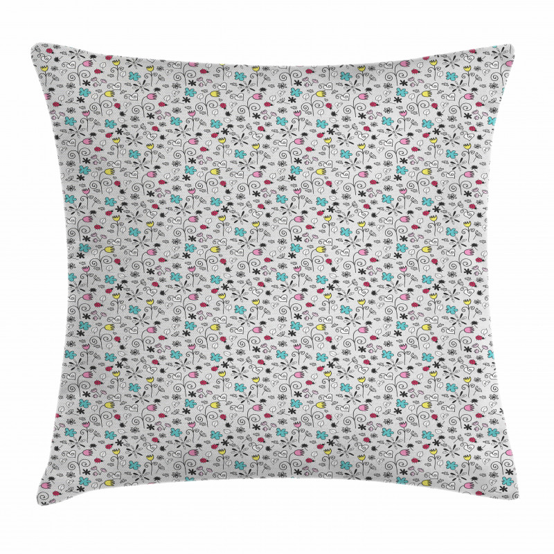 Doodle Natural Elements Pillow Cover