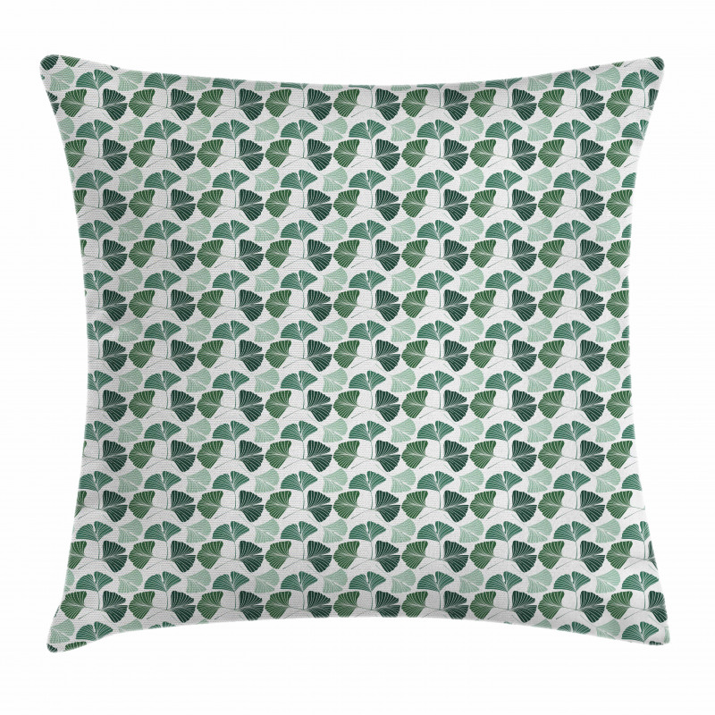 Biloba Tree Leaves Foliage Pillow Cover