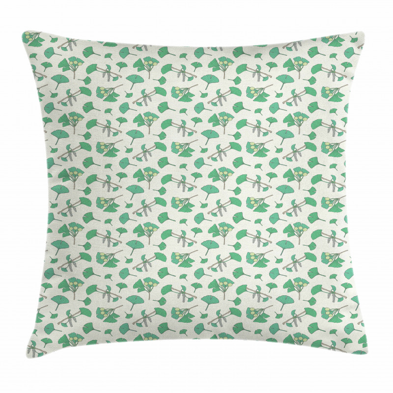 Berries Leaves Botanical Pillow Cover