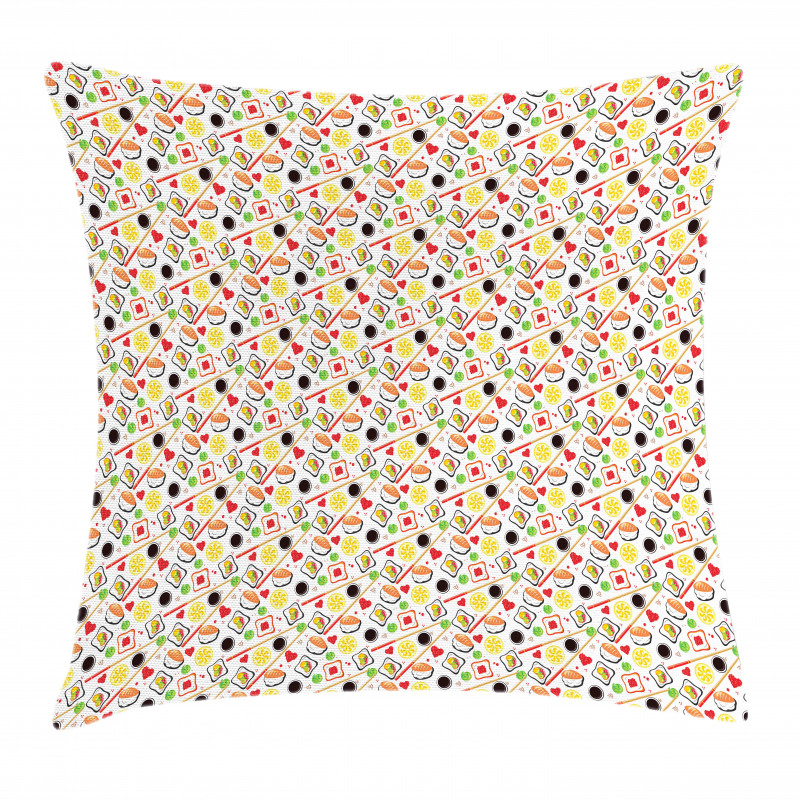 Traditional Japanese Cuisine Pillow Cover