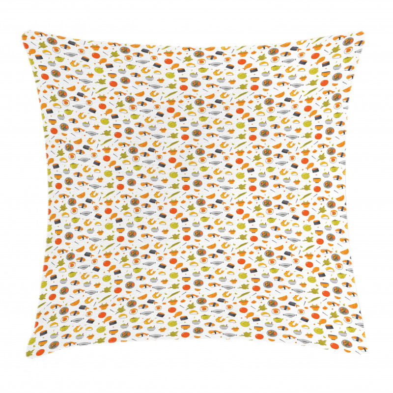 Japanese Sea Food Concept Pillow Cover