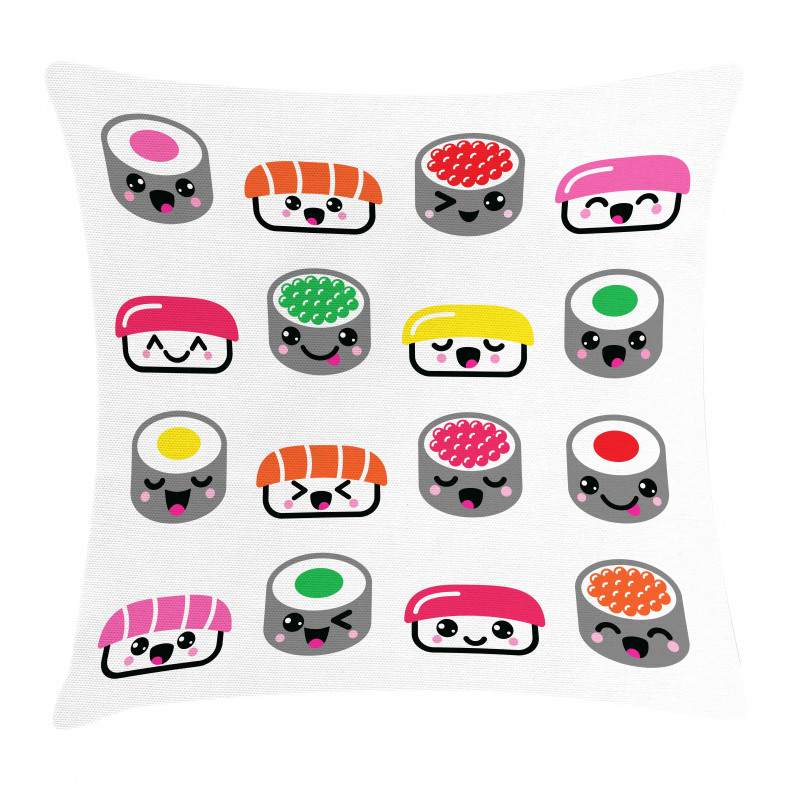 Kawaii Style Sushi Pillow Cover