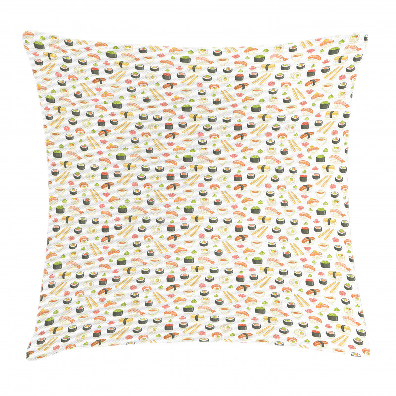 Cartoon Yummy Food Pattern Pillow Cover