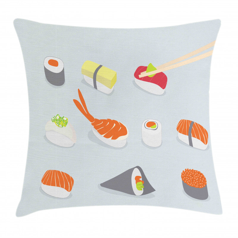 Sea Food Dish Pillow Cover
