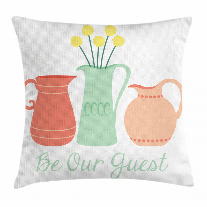 Flower Vases Blossoms Pillow Cover