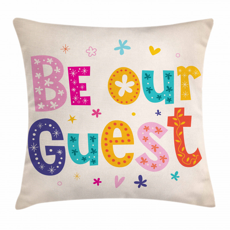 Cheery Colored Letters Pillow Cover