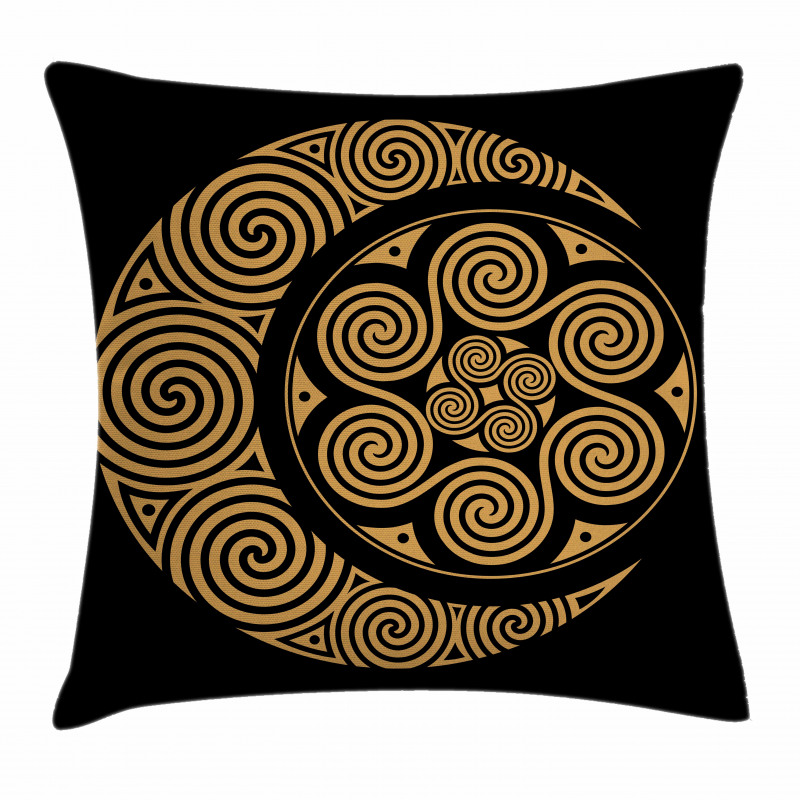 Celtic Moon and Sun Boho Pillow Cover