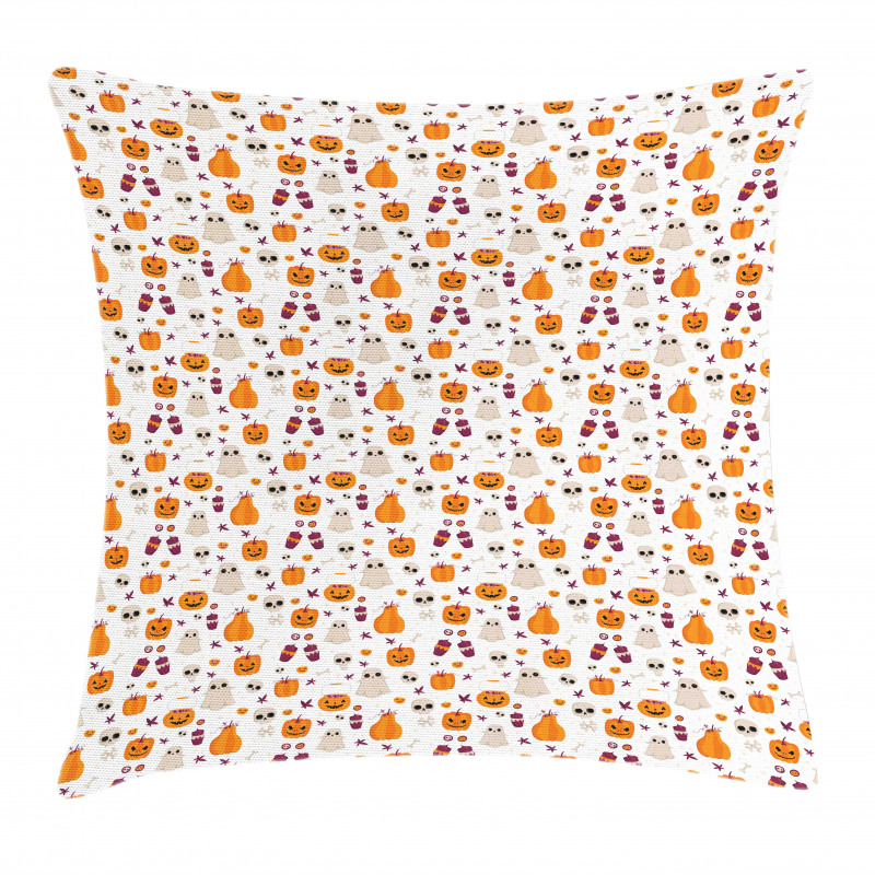 Halloween Party Cartoon Style Pillow Cover